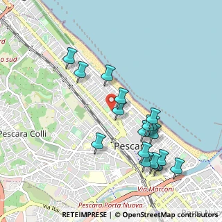 Mappa Via Michelangelo Castagna, 65123 Pescara PE, Italia (1.04412)