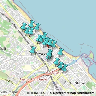 Mappa Piazza della Rinascita, 65100 Pescara PE, Italia (0.725)