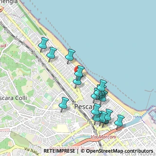Mappa Via Volturno, 65123 Pescara PE, Italia (1.05588)