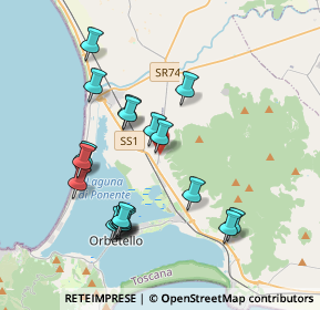 Mappa SP Parrina, 58015 Orbetello GR, Italia (3.99579)