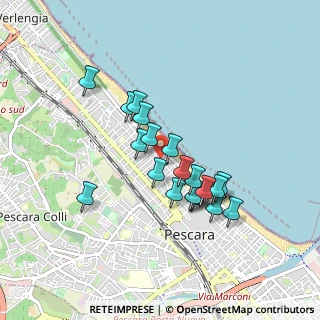 Mappa Piazza San Francesco d'Assisi, 65123 Pescara PE, Italia (0.7725)