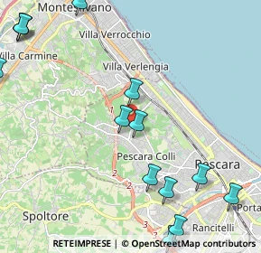 Mappa Strada Colle Scorrano, 65125 Pescara PE, Italia (3.29125)
