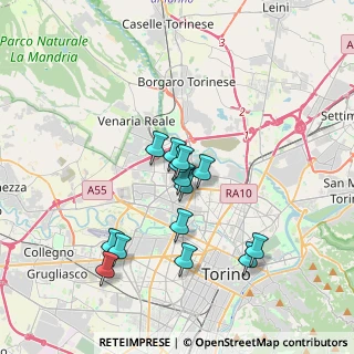Mappa Via Sansovino, 10151 Torino TO, Italia (3.05786)