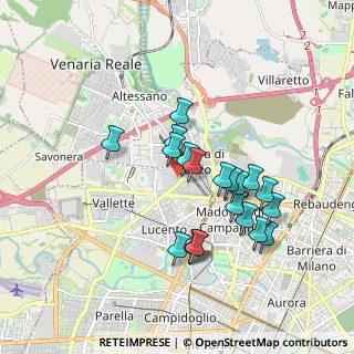 Mappa Via Sansovino, 10151 Torino TO, Italia (1.617)
