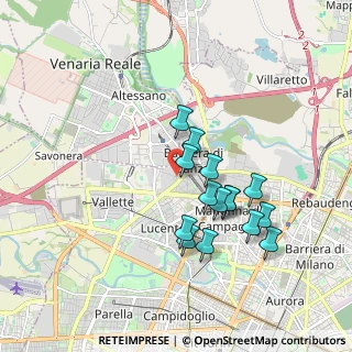 Mappa Via Sansovino, 10151 Torino TO, Italia (1.59867)