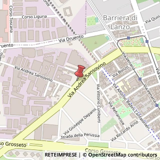 Mappa Via A. Sansovino, 251, 10151 Torino, Torino (Piemonte)
