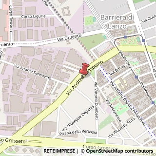 Mappa Via Andrea Sansovino, 252, 10151 Torino, Torino (Piemonte)