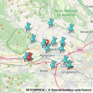Mappa SP Fornaci, 10091 Alpignano TO, Italia (3.69563)