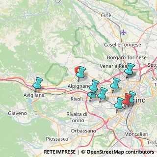 Mappa SP Fornaci, 10091 Alpignano TO, Italia (8.53455)