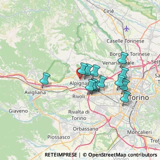 Mappa Via Monviso, 10091 Alpignano TO, Italia (5.79077)