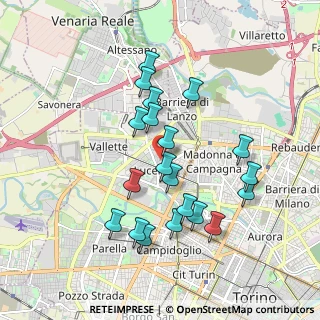 Mappa Strada Antica della Venaria, 10151 Torino TO, Italia (1.7485)