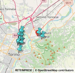 Mappa Via Matteo Bandello, 10056 Torino TO, Italia (3.55917)
