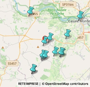 Mappa Cascina Quaranta Superiore, 15039 Ozzano Monferrato AL, Italia (3.67231)