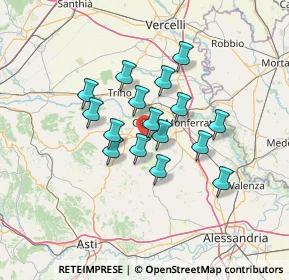 Mappa Cascina Quaranta Superiore, 15039 Ozzano Monferrato AL, Italia (10.17375)