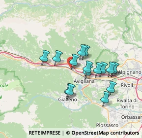 Mappa Via Primo Levi, 10057 Sant'Ambrogio di Torino TO, Italia (6.04875)