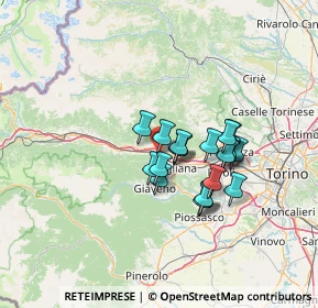 Mappa Via Primo Levi, 10057 Sant'Ambrogio di Torino TO, Italia (9.974)