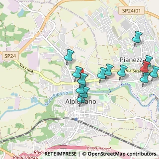 Mappa Via Enrico Toti, 10091 Alpignano TO, Italia (1.00286)