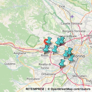 Mappa Via Enrico Toti, 10091 Alpignano TO, Italia (6.44462)