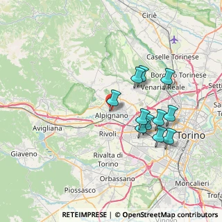 Mappa Via Enrico Toti, 10091 Alpignano TO, Italia (6.68091)
