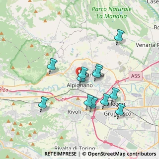 Mappa Via Enrico Toti, 10091 Alpignano TO, Italia (3.37)