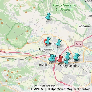 Mappa Via Enrico Toti, 10091 Alpignano TO, Italia (4.04091)