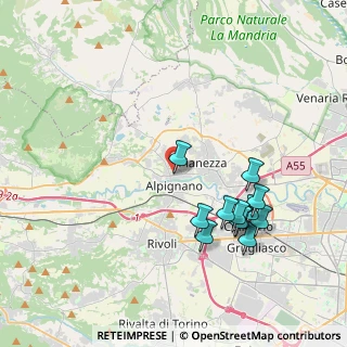 Mappa Via Enrico Toti, 10091 Alpignano TO, Italia (3.97583)
