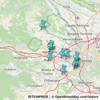 Mappa Via Camillo Benso Conte di Cavour, 10091 Alpignano TO, Italia (6.72455)