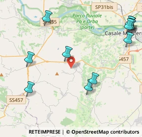 Mappa 15039 Ozzano Monferrato AL, Italia (5.55833)