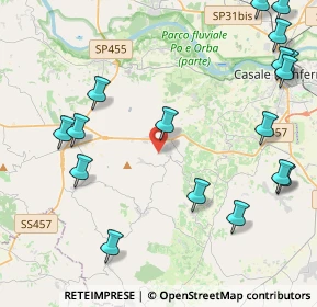 Mappa 15039 Ozzano Monferrato AL, Italia (5.59765)