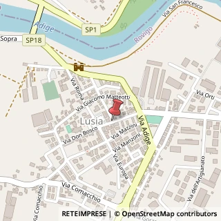 Mappa Lusia RO, Italia,  Barbona, Padova (Veneto)