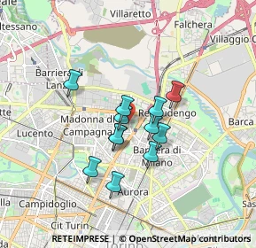 Mappa Via Fossata, 10147 Torino TO, Italia (1.22833)