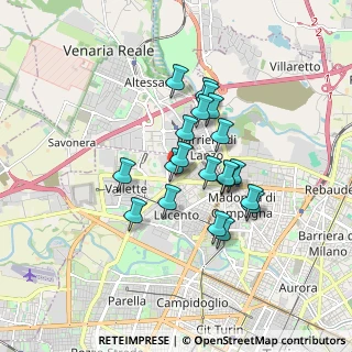 Mappa Via Andrea Sansovino, 10151 Torino TO, Italia (1.344)