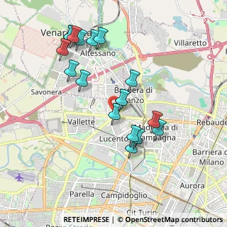 Mappa Via Andrea Sansovino, 10151 Torino TO, Italia (1.96235)