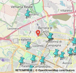 Mappa Via Andrea Sansovino, 10151 Torino TO, Italia (2.88692)