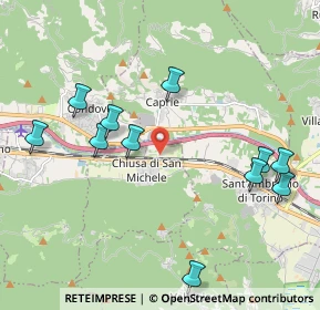 Mappa Strada dei Caminetti, 10050 Chiusa di San Michele TO, Italia (2.25091)