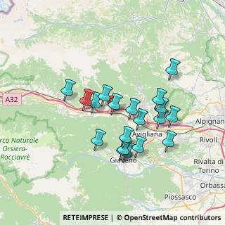 Mappa Strada dei Caminetti, 10050 Chiusa di San Michele TO, Italia (6.24526)