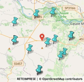 Mappa Sp 457, 15030 Treville AL, Italia (4.76867)