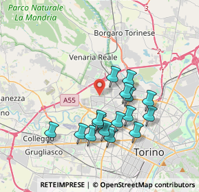 Mappa Corso Ferrara, 45010 Torino TO, Italia (3.3625)