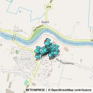 Mappa Via Ruzzante, 45020 Lusia RO, Italia (0.23478)