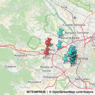 Mappa Via Lanzo, 10091 Alpignano TO, Italia (7.85933)