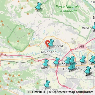 Mappa Via Lanzo, 10091 Alpignano TO, Italia (7.1085)
