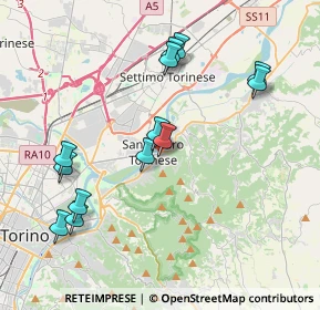 Mappa Via Monte Grappa, 10099 San Mauro Torinese TO, Italia (4.05154)