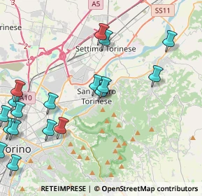 Mappa Via Monte Grappa, 10099 San Mauro Torinese TO, Italia (5.769)