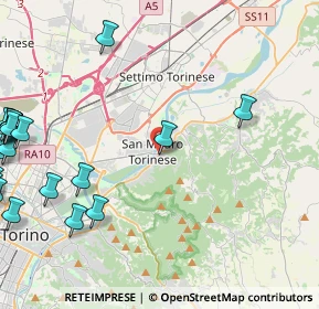 Mappa Via Monte Grappa, 10099 San Mauro Torinese TO, Italia (6.7265)