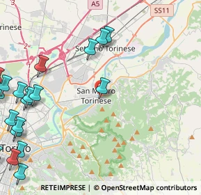 Mappa Via Monte Grappa, 10099 San Mauro Torinese TO, Italia (6.5905)