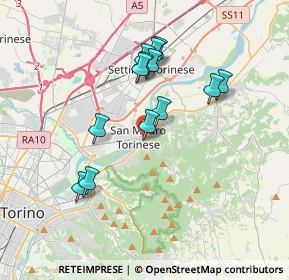 Mappa Via Monte Grappa, 10099 San Mauro Torinese TO, Italia (3.24231)