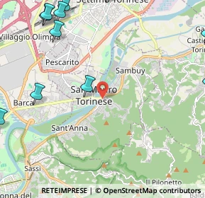 Mappa Via Monte Grappa, 10099 San Mauro Torinese TO, Italia (3.54056)