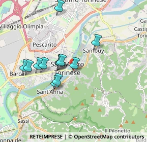 Mappa Via Monte Grappa, 10099 San Mauro Torinese TO, Italia (1.59583)