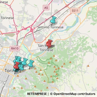 Mappa Via dell'Asilo, 10099 San Mauro Torinese TO, Italia (6.12875)