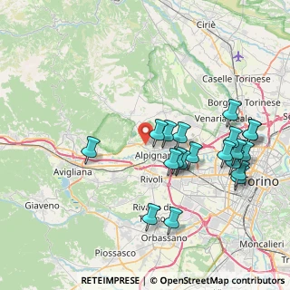 Mappa Piazzale Schumm, 10091 Alpignano TO, Italia (8.3935)